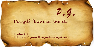 Polyákovits Gerda névjegykártya